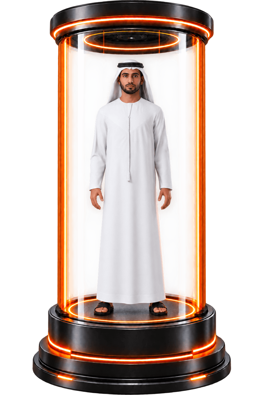 Nasser presented via the MarsX holotube